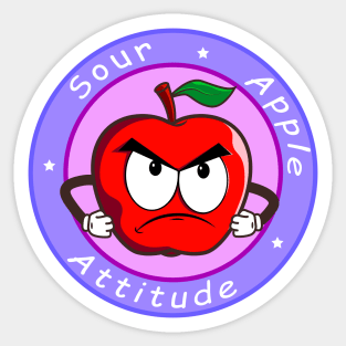 Sour apple attitude Sticker